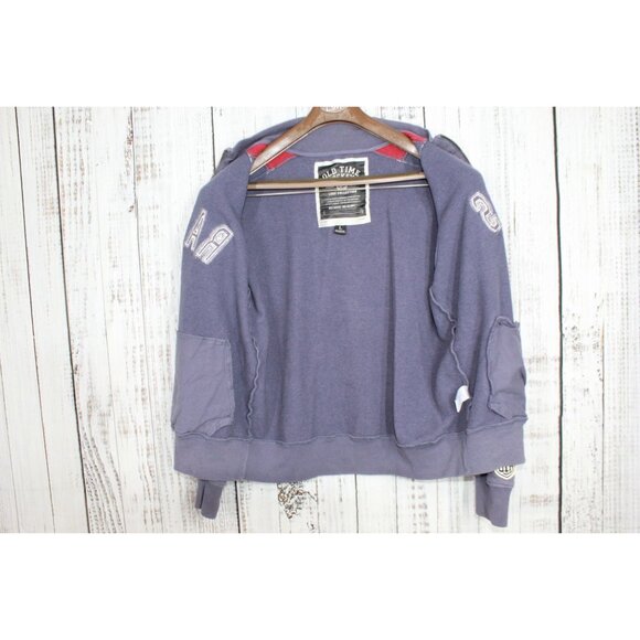 Old Time Hockey NHL NY Rangers Blue Red Full Zip Jacket Cotton Size L - Picture 10 of 14